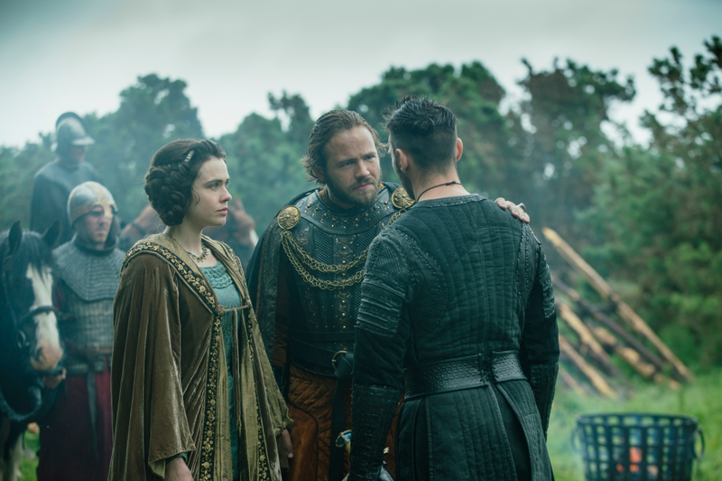 Jennie Jacques, Moe Dunford, Jonathan Rhys Meyers (Photo: Jonathan Hession)